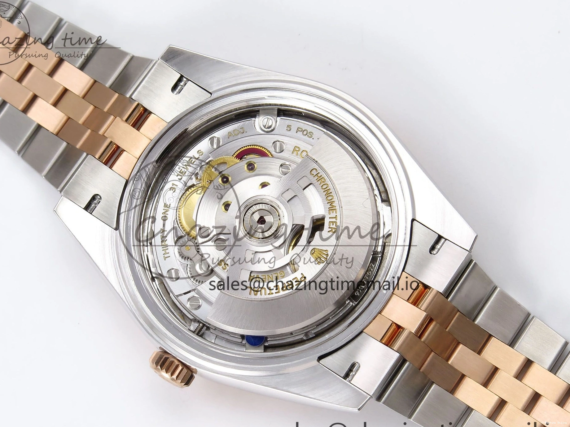 0122 DateJust 41 126331 ARF 1:1 Best Edition 904L Steel Gray Dial Green Roman Marker on SS RG Jubilee Bracelet SH3235（Gain Weight） FastDry 1103